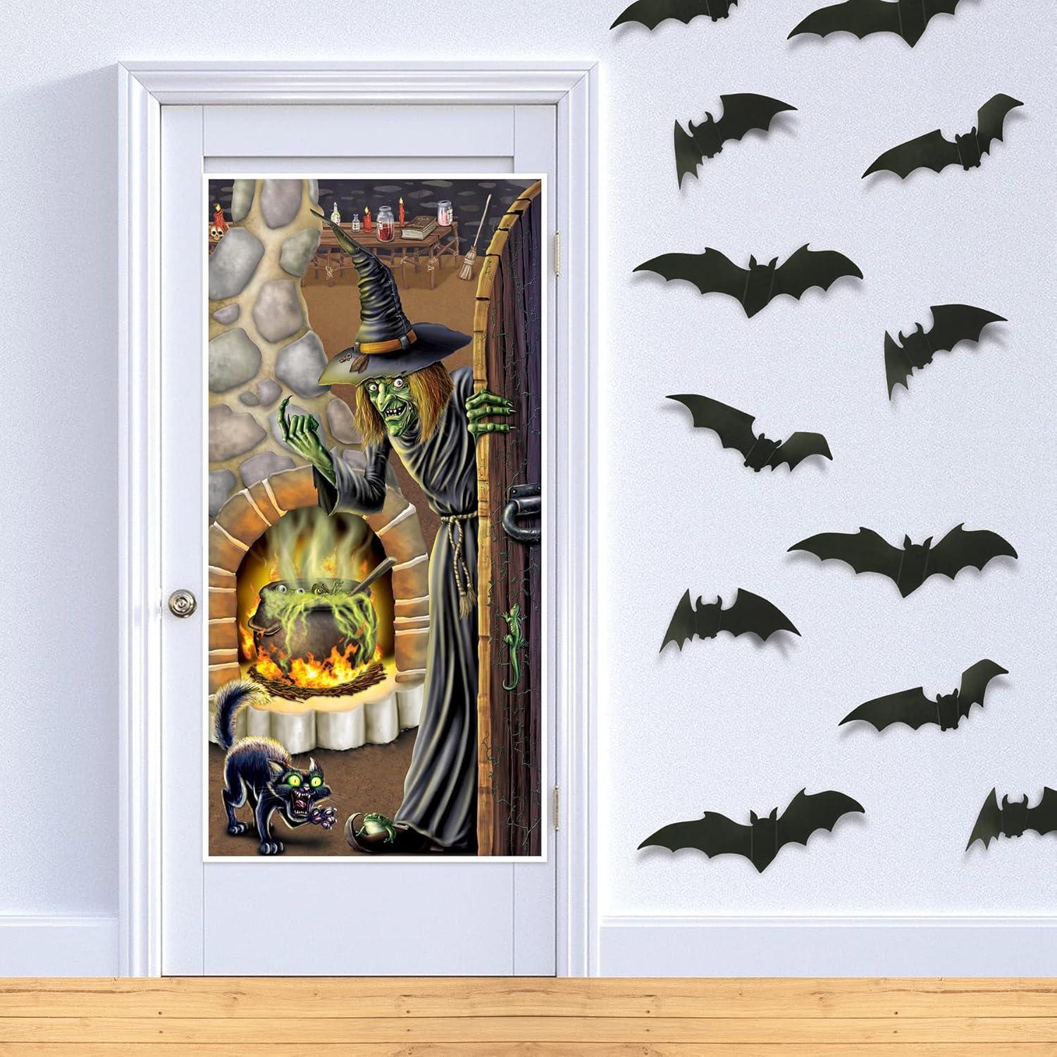 imageBeistle Crashing Witch Door Covers 2 Count  Plastic for Indoor ampamp Outdoor Use  Easily Display  Halloween Party Decorations Witch Decor Front Door Cover for Spooky Season 5 x 30Witchs Brew
