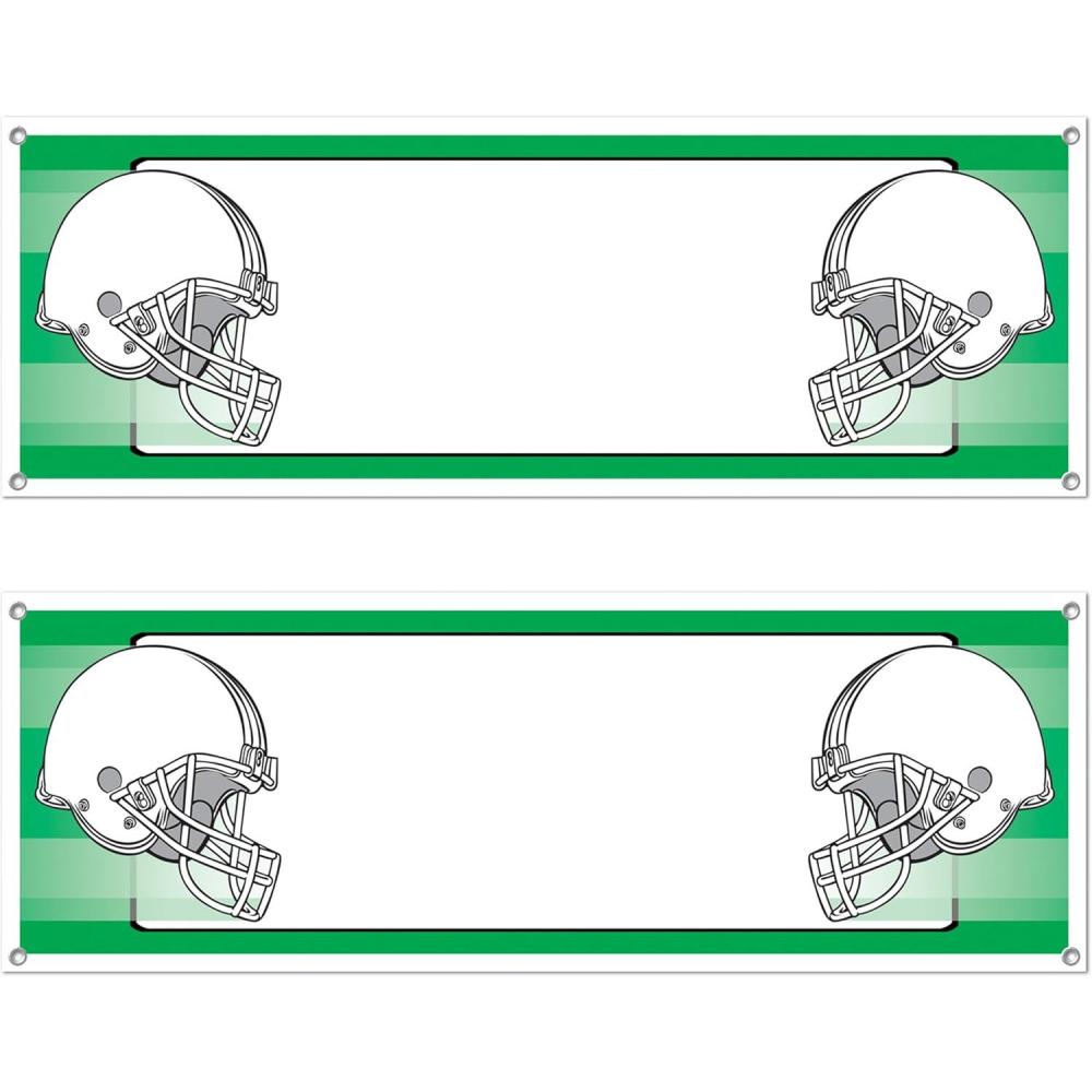 imageBeistle  2 Piece Opposing Helmets Sign Banners 5 x 21Opposing Helmets Sign Banners  2 Pack