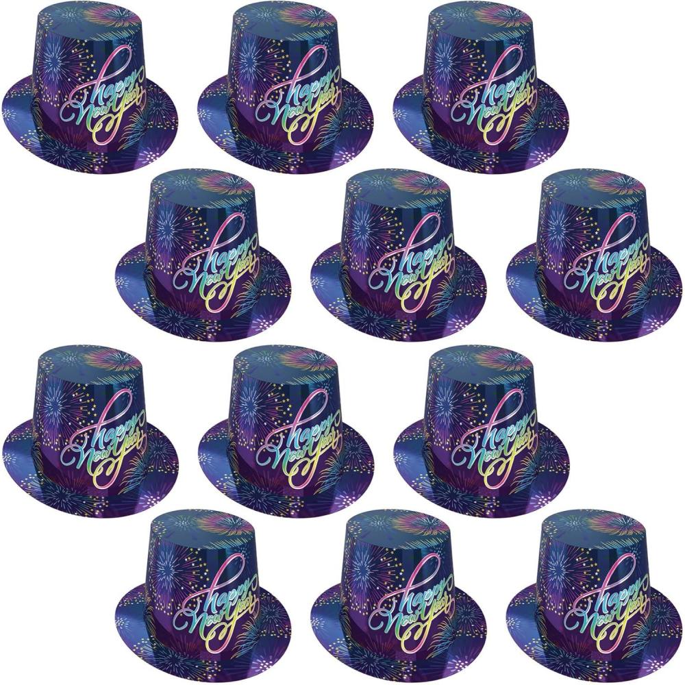imageBeistle 12 Piece Celebration New Years Hats NYE Party Supply Favors One Size MultiColor