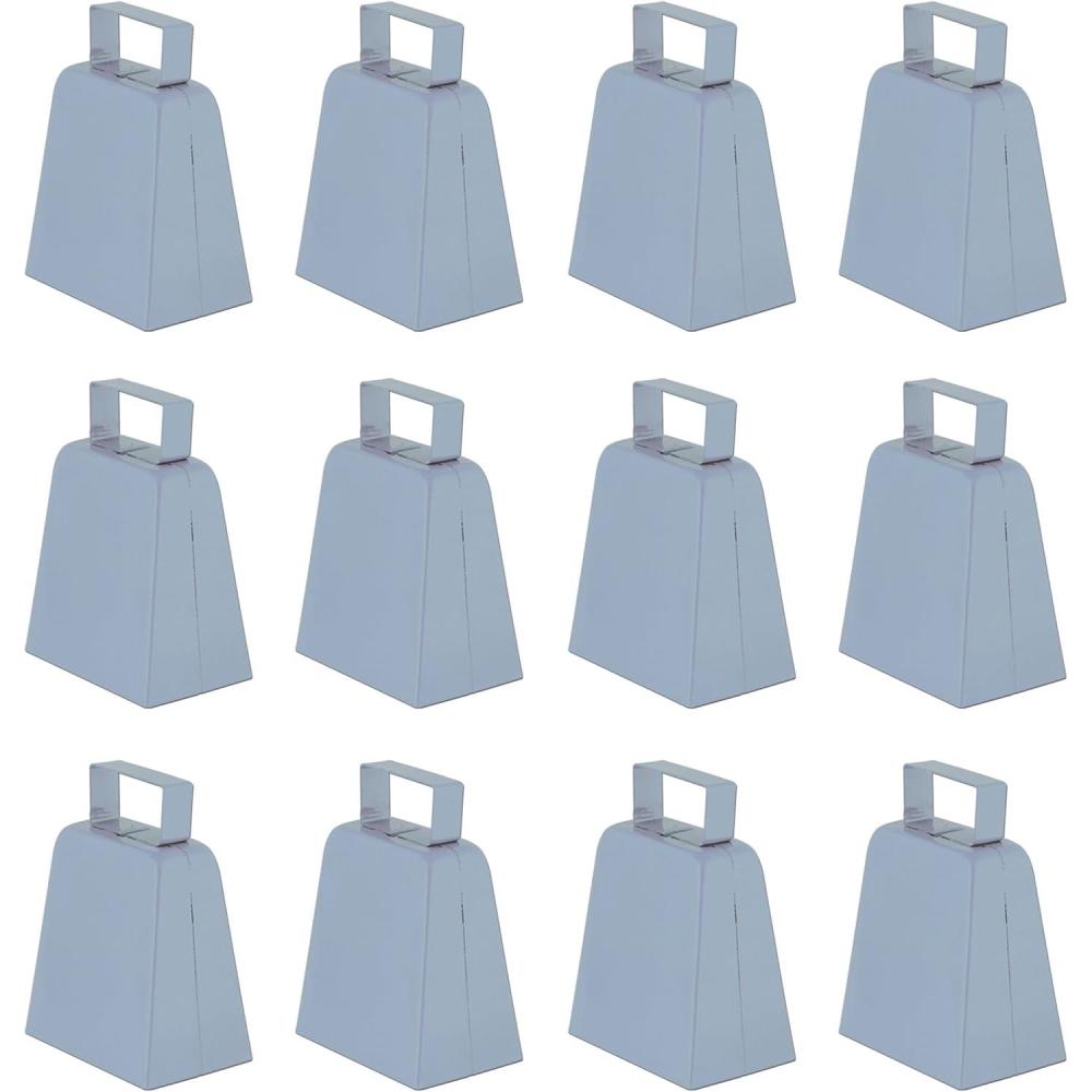 imageBeistle 2 Piece 4quot Metal Cow Print Cowbells Animal Theme Noisemakers For Football Games and Sporting Events Celebrating With You Since 1900Silver