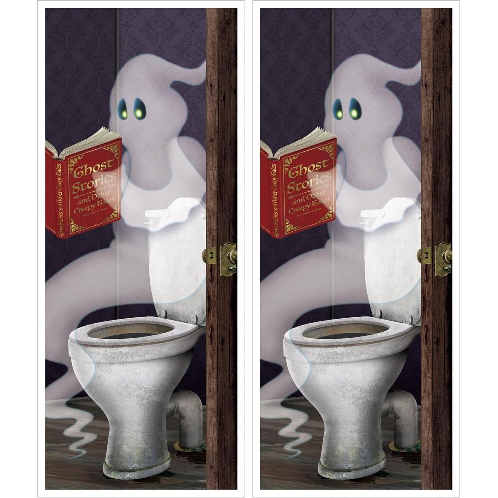 imageBeistle 2 Piece Ghost Restroom Door Covers  Spooky Halloween Decorations For A Bootiful Bathroom Celebrating With You Since 1900