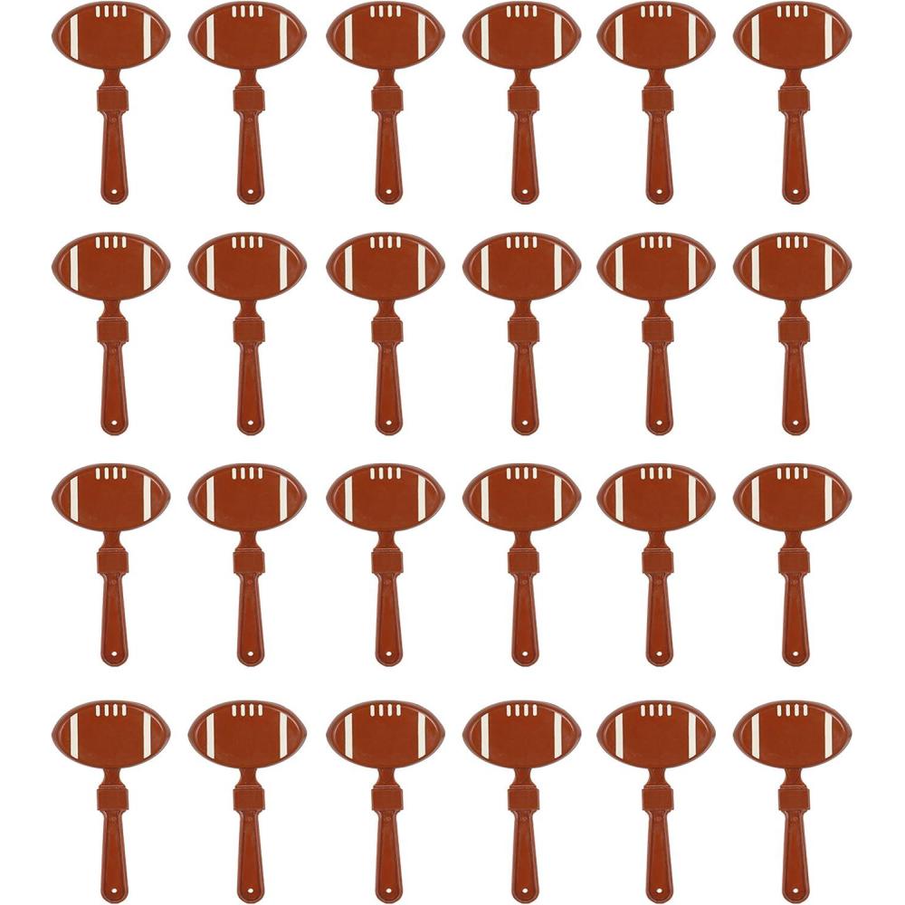 imageBeistle 24Pack Football Clappers for Party Favors 7InchBrownWhite24 Piece