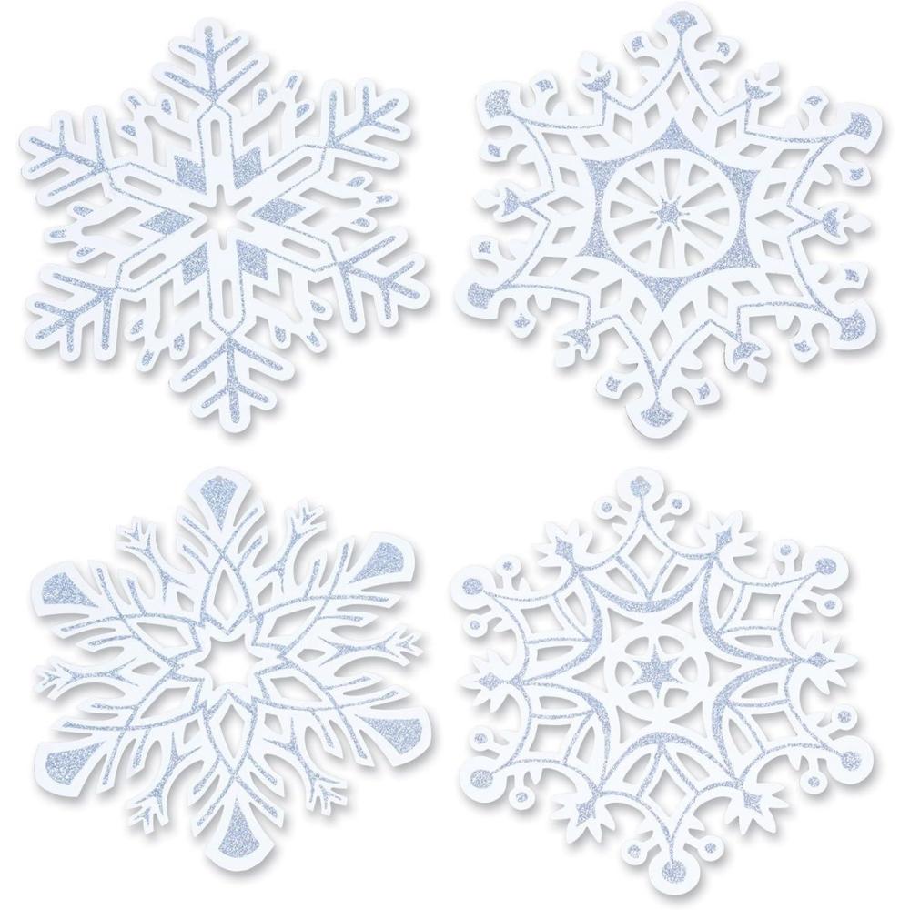 imageBeistle 24Piece Glittered Snowflake Cutouts 14Inch