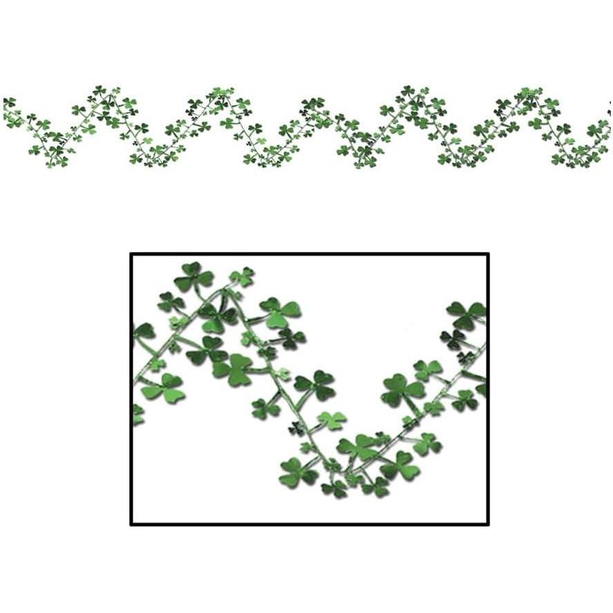 imageBeistle 30662G Gleam N Flex Shamrock Garland 25FeetGreen
