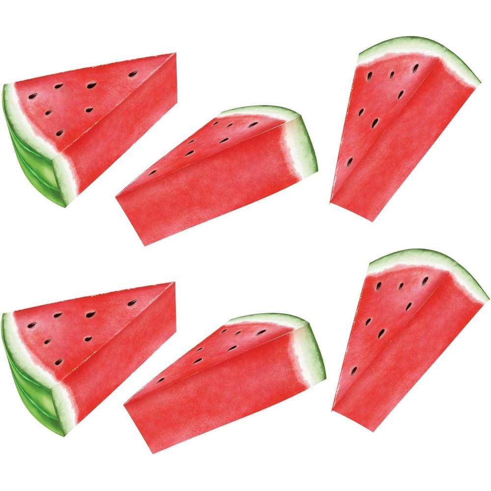 imageBeistle 3D Watermelon Centerpieces 55quot x 45quot Set of 6 Summer Table Decorations Fruit Cutouts Birthday Party Supplies