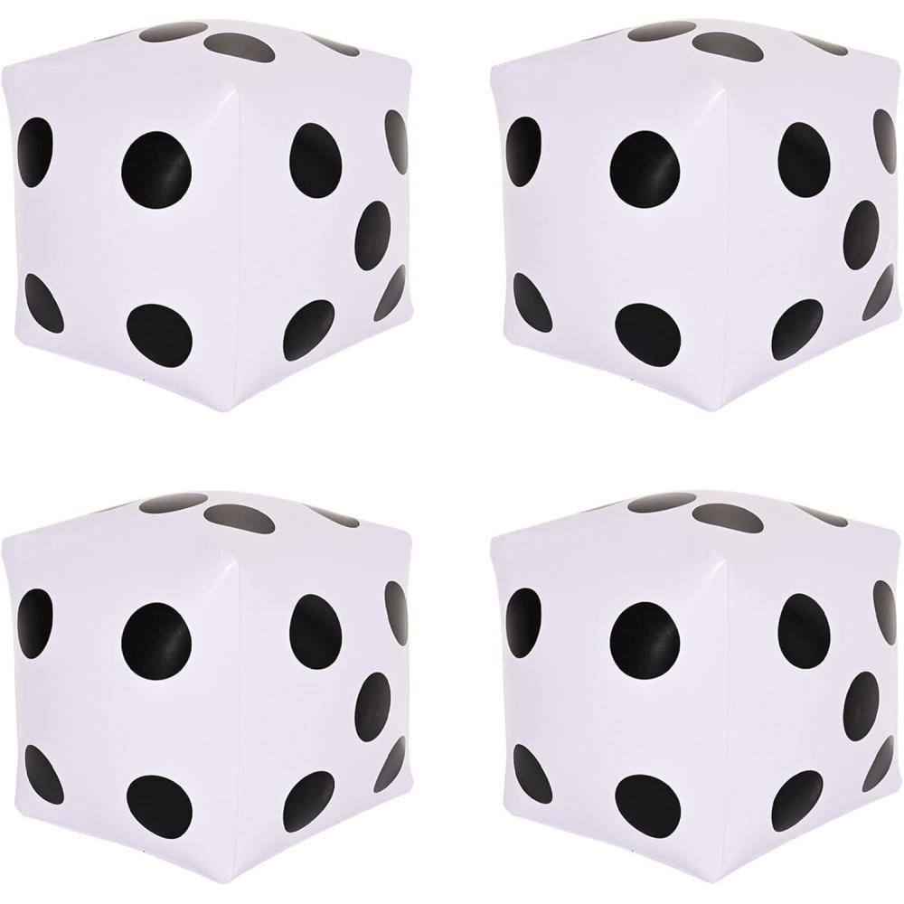 imageBeistle 4 Piece 15quot Large Inflatable Dice for Casino Themed Party Decorations