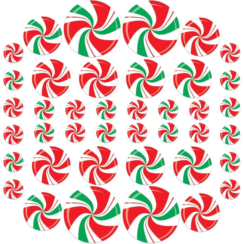 imageBeistle 40 Piece Cardstock Paper Peppermint Candies Cut Outs For Christmas Party Holiday Bulletin Board Classroom Candy Theme Wall Decorations