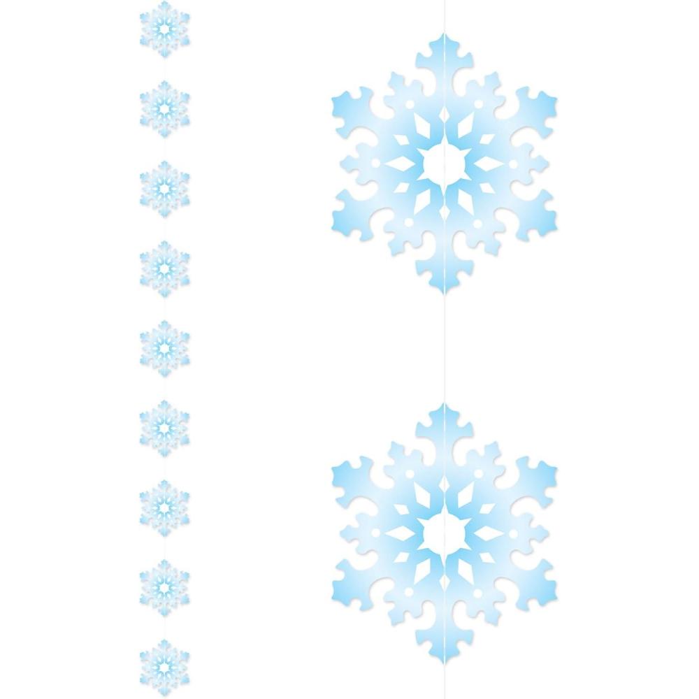 imageBeistle 5 Piece 6 6quot Hanging Winter Snowflake Stringers Christmas Decorations Snowy Theme Party Supplies