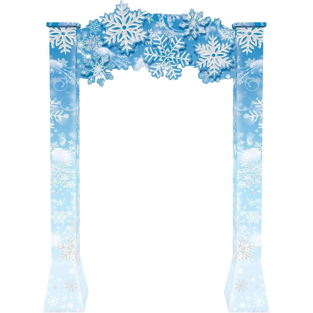 imageBeistle 8 4quot x 5 35quot Cardboard Winter Wonderland Prom Decorations Archway Photo Prop Snow Theme Christmas Party Dcor
