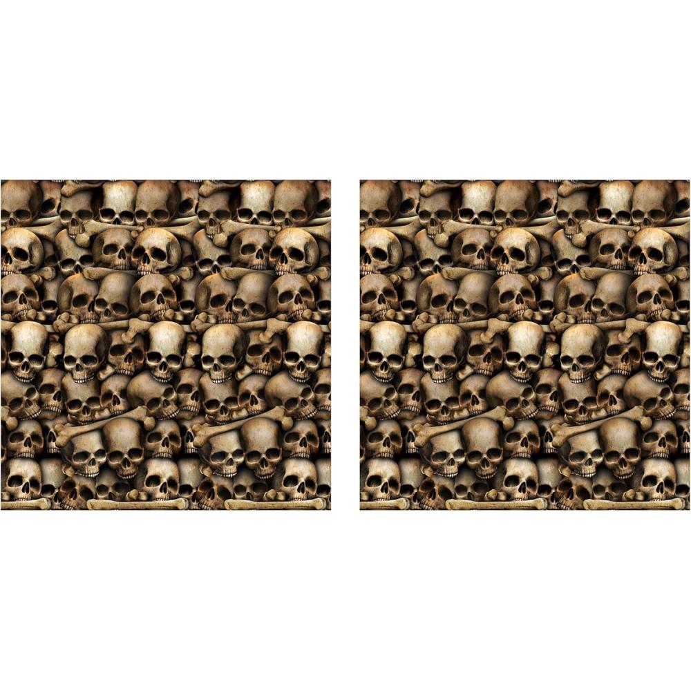 imageBeistle Bloody Wall Backdrop Scary BloodSplatter Halloween Photo Decoration Zombie Crime Scene WallCovering for Haunted House Parties 4 x 30Catacombs  2 Piece