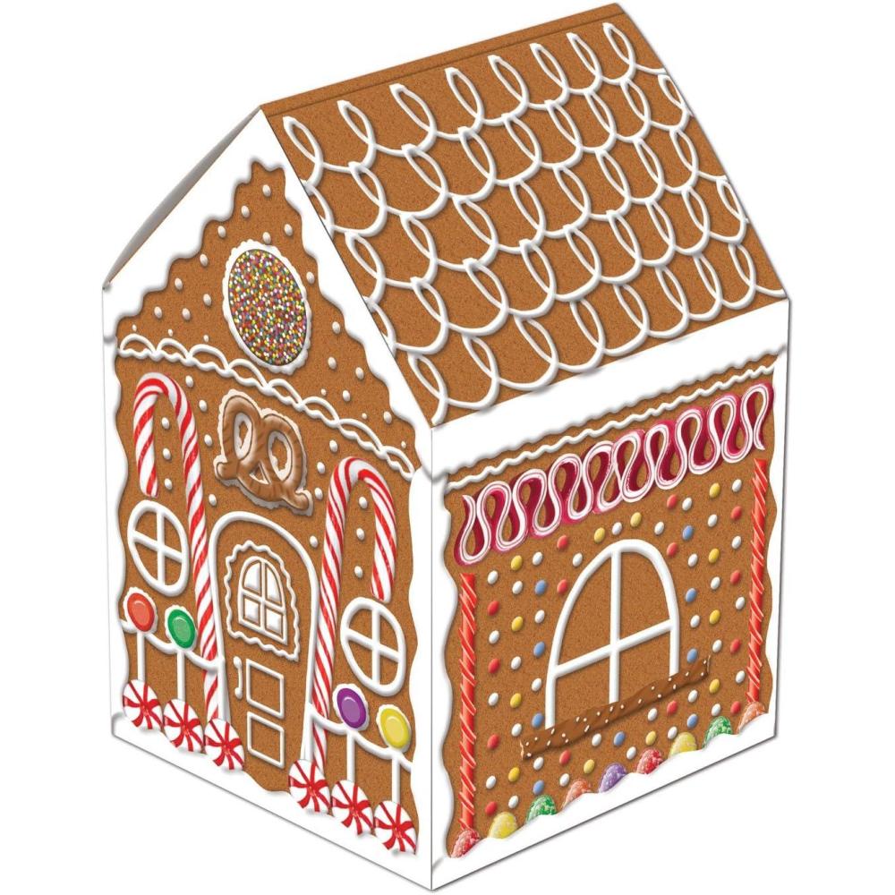 imageBeistle Company Mens Gingerbread House Centerpiece Brown Medium