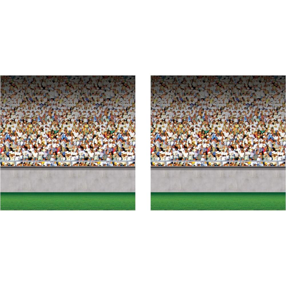 imageBeistle Football Field Backdrops 4 x 30 2 Pack  Backdrop for Parties Photo Backdrop Easy to Adhere Wall Covering Photography Background Sports Party Decoration Game Day DecorationLower Deck Stadium 2 Piece