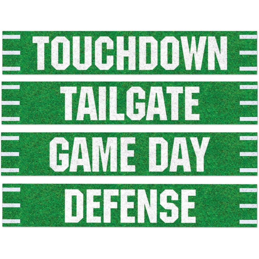 imageBeistle Football FiguresFootball Street Sign Cutouts  4 pack