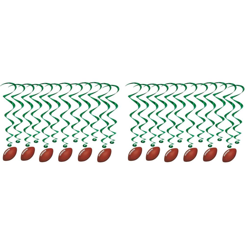 imageBeistle Football whirls hanging decoratorsFootball Whirls  24 Pack