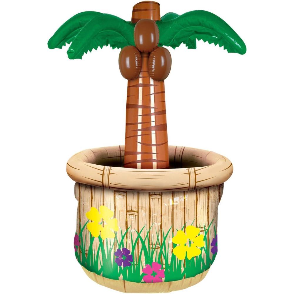 imageBeistle Inflatable Cooler  Drink Containers for Parties Beverage Cooler Luau Party Decorations Hawaiian Party Decorations LuauPalm Tree Cooler