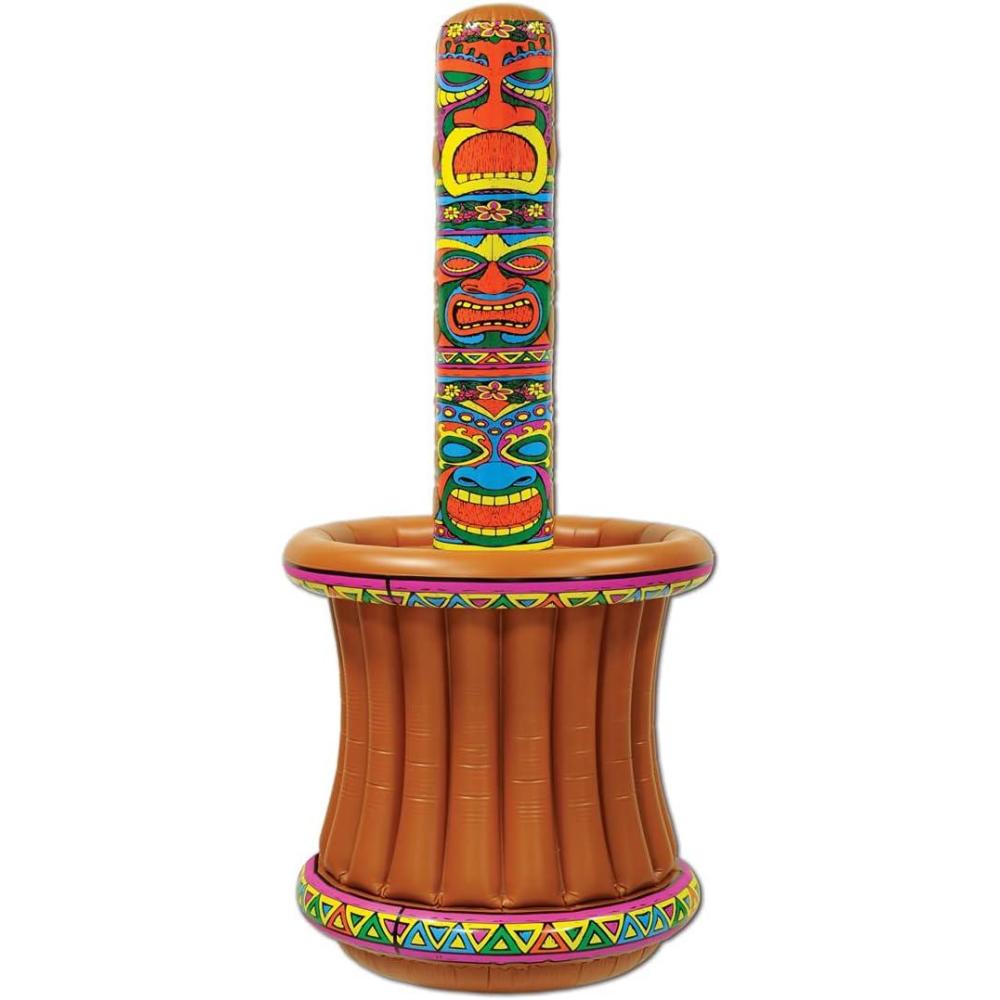 imageBeistle Inflatable Cooler  Drink Containers for Parties Beverage Cooler Luau Party Decorations Hawaiian Party Decorations LuauTiki Totem Cooler