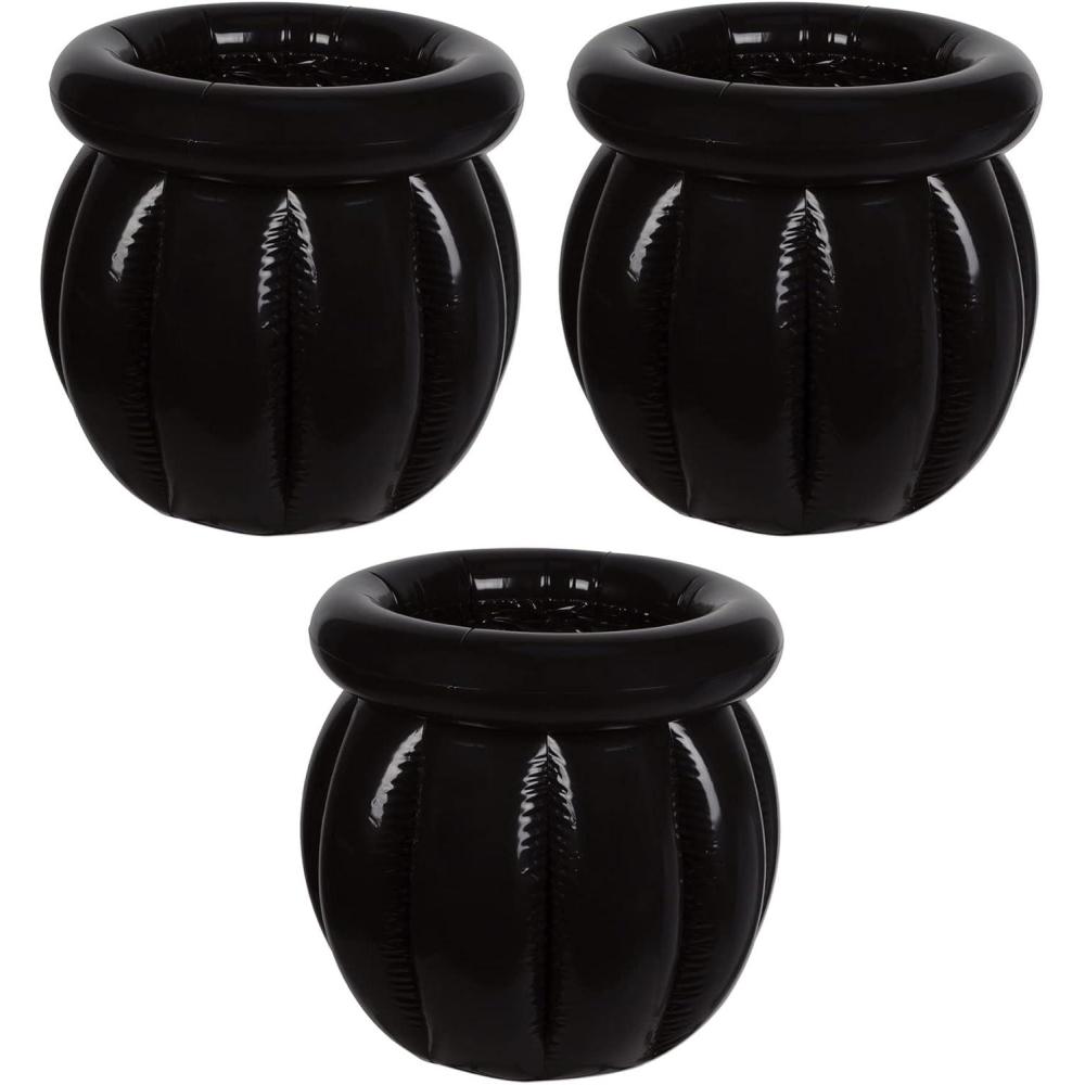 imageBeistle Inflatable Cooler  Drink Containers for Parties Beverage Cooler Spooky Decor HalloweenCauldron Cooler  3 Piece