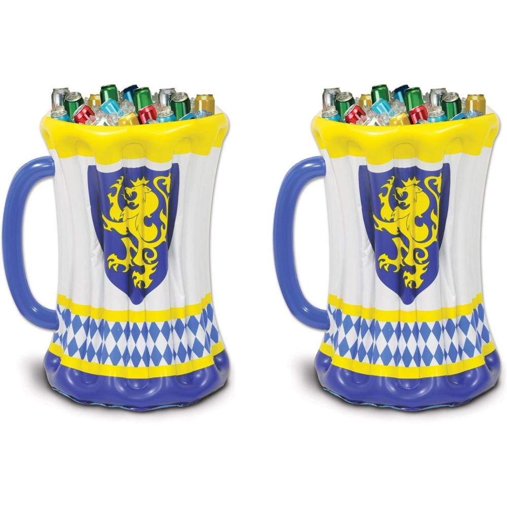 imageBeistle Inflatable Oktoberfest Beer Stein Mug Cooler  Drink Cooler Drink Containers for Parties Beverage Cooler OktoberfestBeer Stein Cooler  2 Piece