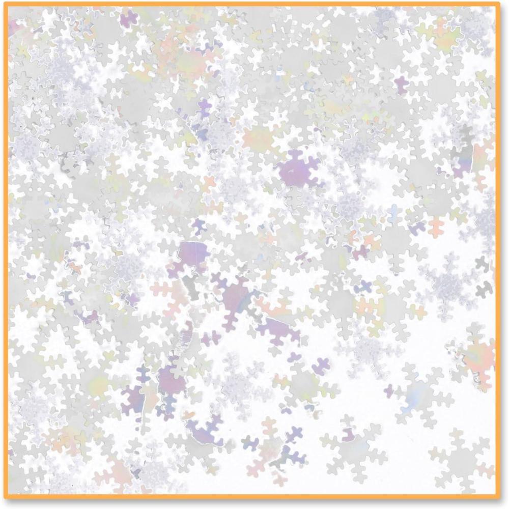 imageBeistle Iridescent Snowflakes Confetti 12 Ounce6 Pack
