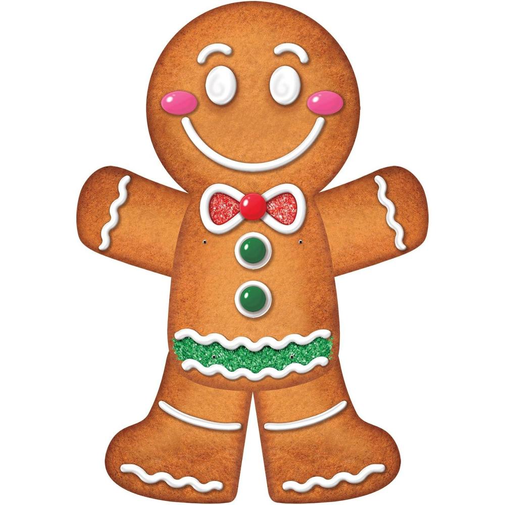 imageBeistle Jointed Gingerbread Man 3 Christmas Wall Decorations Unique Gingerbread House Dcor for Holiday Parties Winter Wonderland Seasonal Accent for Homes and Classrooms
