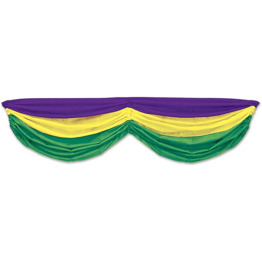 imageBeistle Mardi Gras Polyester Fabric Bunting BannerMardi Gras Fabric Bunting  A