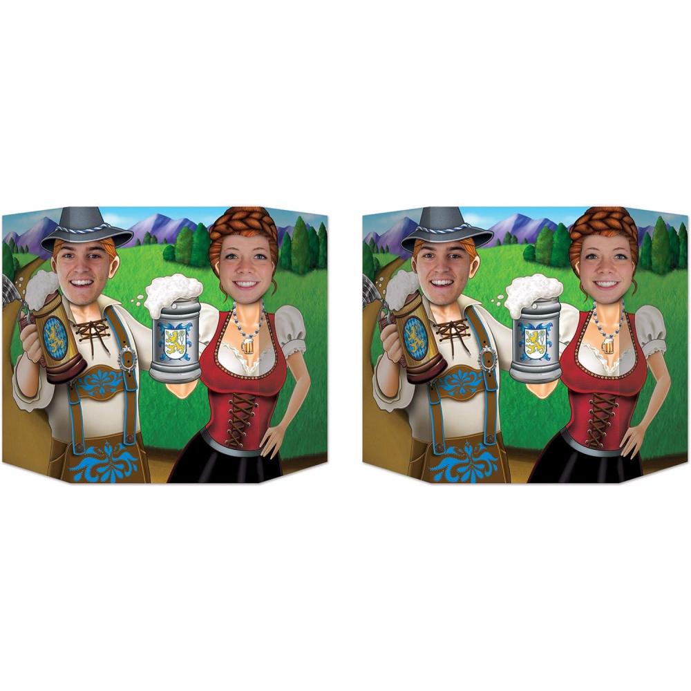 imageBeistle Oktoberfest Couple Photo Props 2 Piece 37quot x 25quot Multicolored