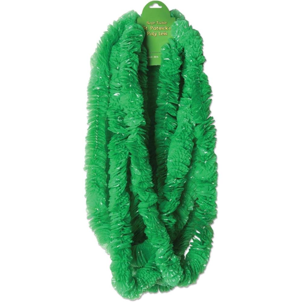 imageBeistle Pack of 144 SoftTwist St Patricks Day Poly Leis in Green Irish Pub Party Supplies Tropical Beach Party Favors 36quot