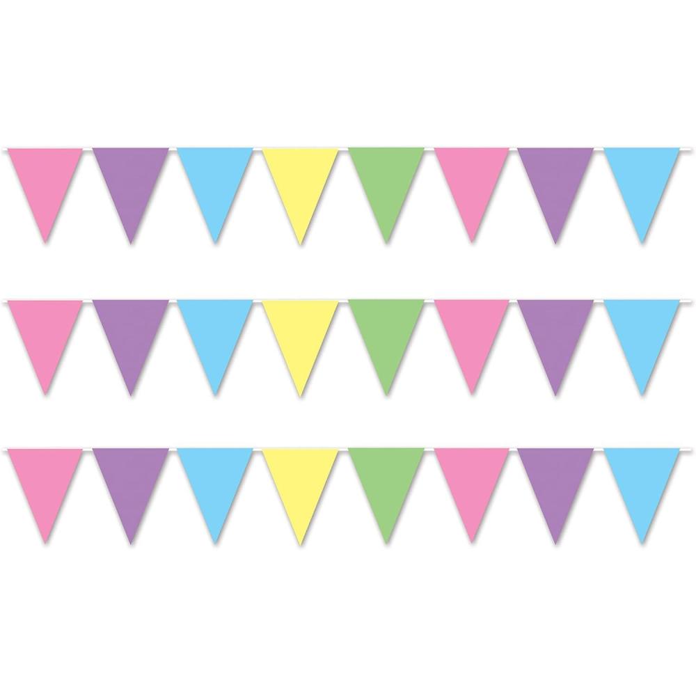 imageBeistle Pastel Pennant Banner3