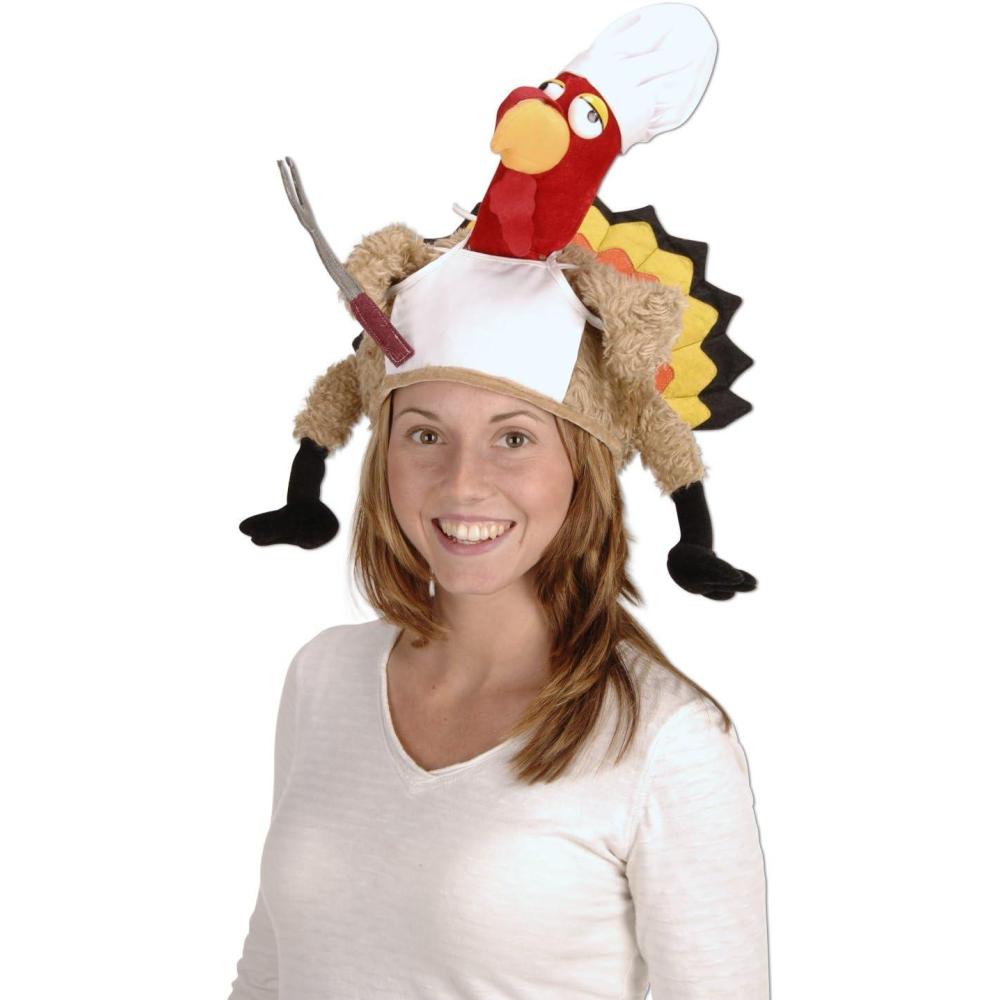 imageBeistle Plush Touchdown Turkey HatChef Turkey