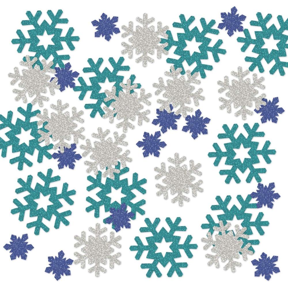 imageBeistle Snowflake Deluxe Sparkle Confetti Pack of 3