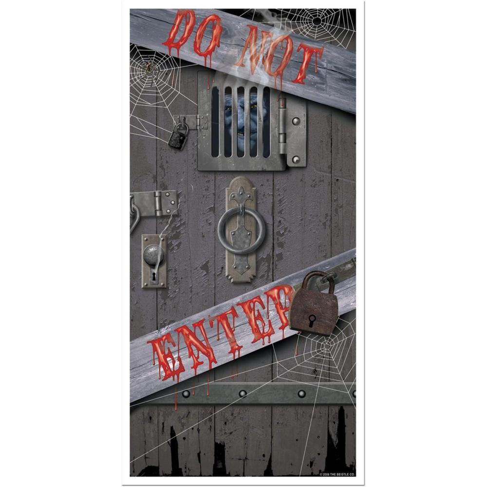 imageBeistle Spooky Halloween Door Cover 5 x 30  Plastic for Indoor ampamp Outdoor Use  Easily Display  Halloween Decorations Horror Front Door Cover Spooky Season Decor