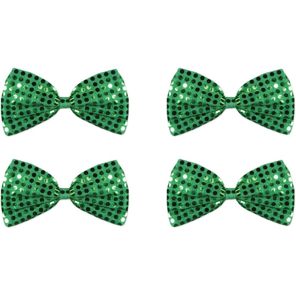 imageBeistle Suspenders and Bow TieGreen Glitz N Gleam Bow Tie  4 Pack