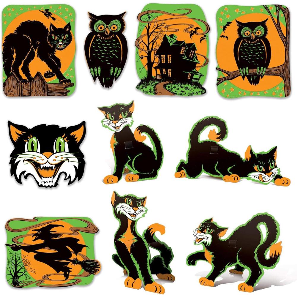imageBeistle Vintage Halloween Fluorescent Cutouts