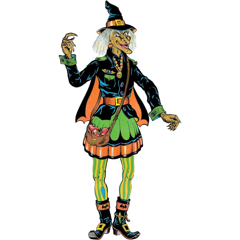 imageBeistle Vintage Halloween Jointed WitchVintage Halloween Witch