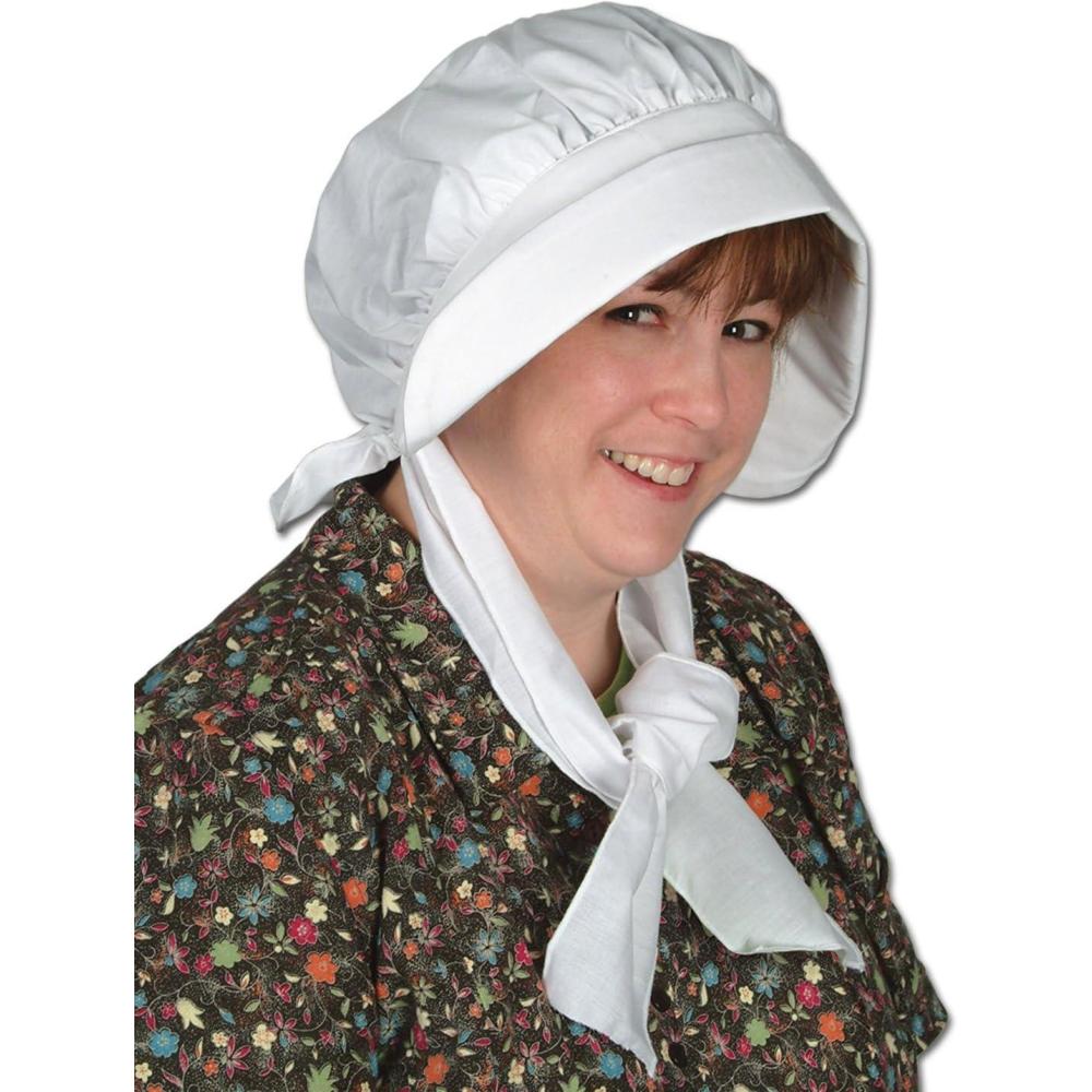 imageBeistle White Fabric Pilgrim Bonnet Costume AccessoryPilgrim Bonnet 1pack