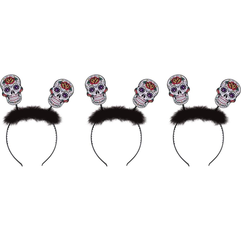 imageDay of The Dead Sugar Skull Headbands Multicolored Pack of 3