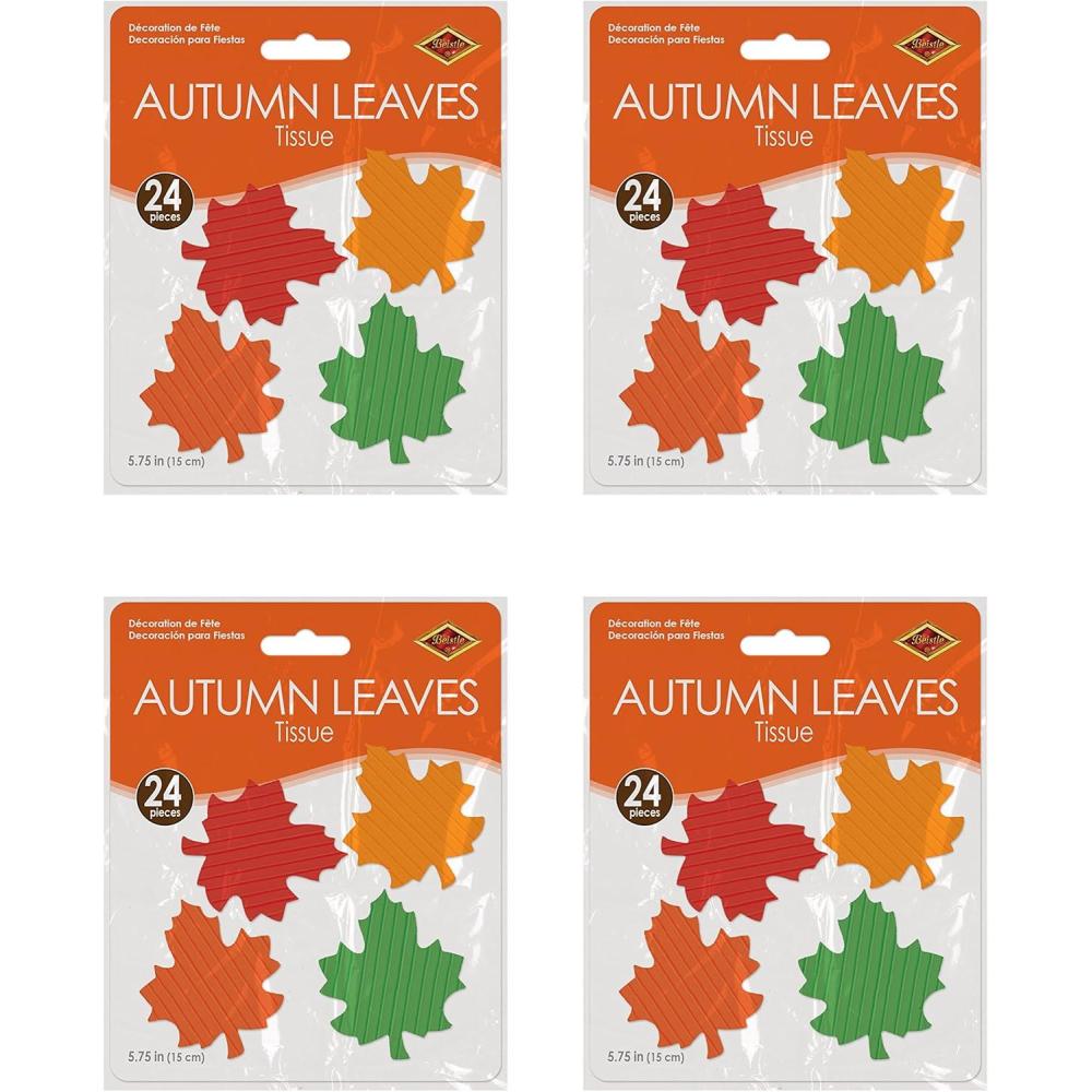 imageFR Tissue Autumn Leaves Pack of 4Tissue Autumn Leaves 96Pack