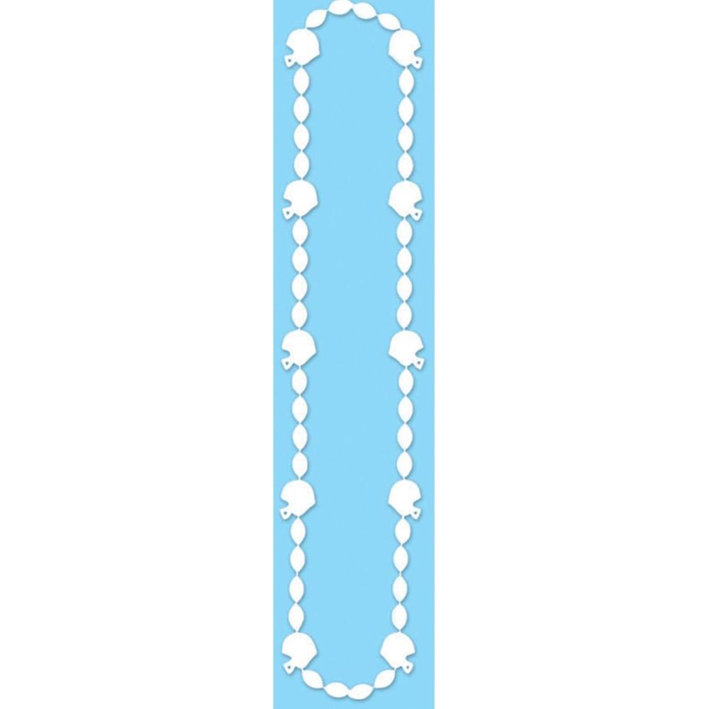 imageFootball Beads white Party Accessory  1 count 1CardWhite