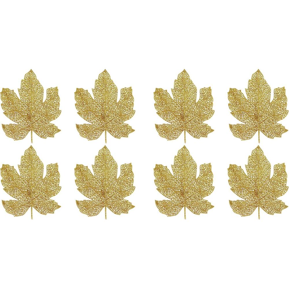 imageGlittered Fall Leaves Pack of 2