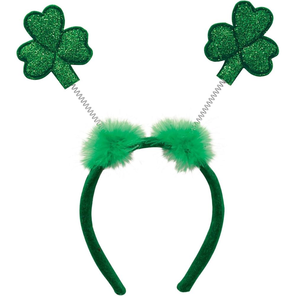 imageGlittered Shamrock Boppers  Green