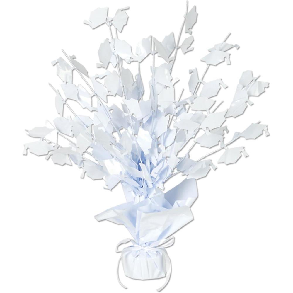 imageGraduate Cap Gleam N Burst Centerpiece white Party Accessory  1 count 1Pkg