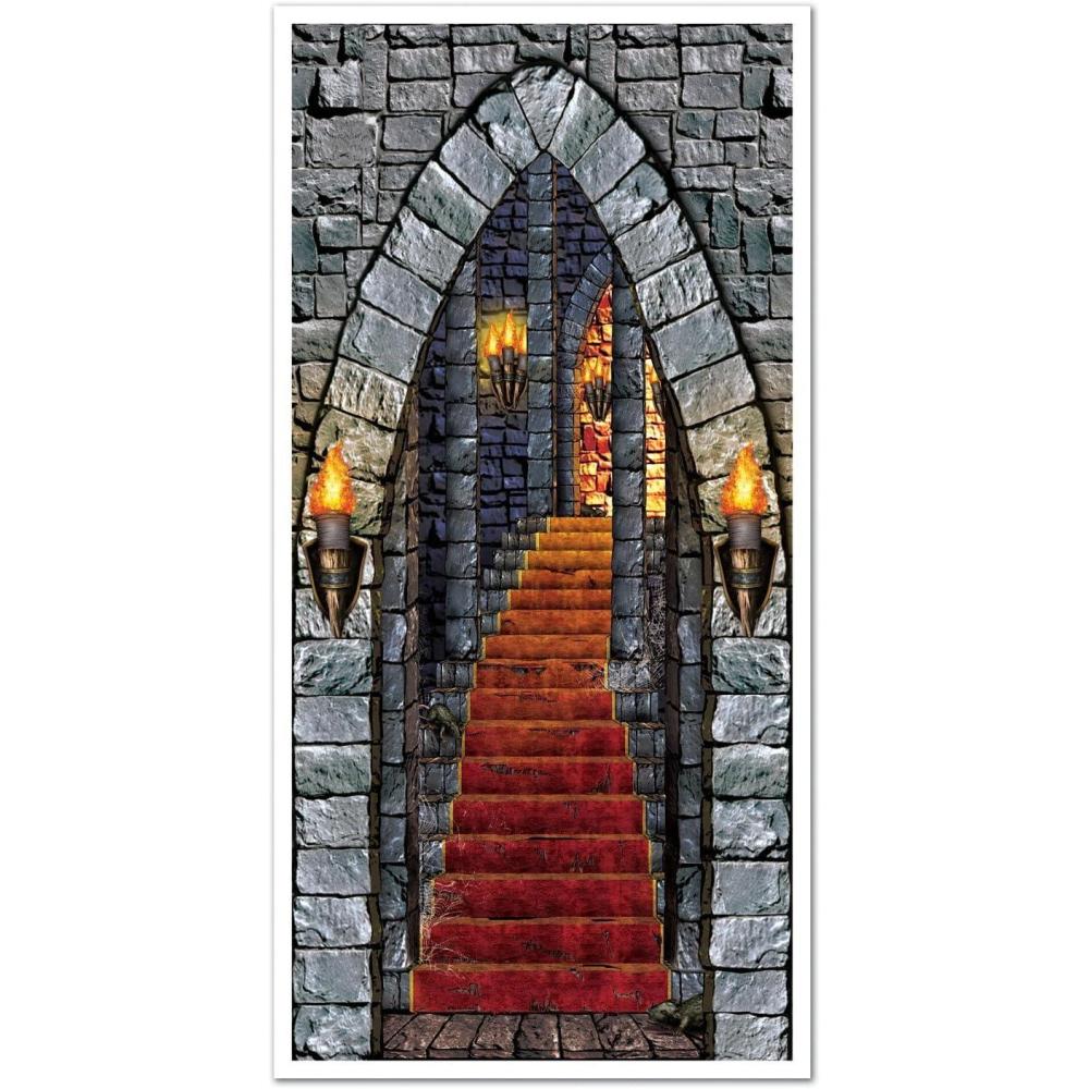 imageHalloween Castle Entrance Door Cover 30in X 5ft 1pkg Pkg12