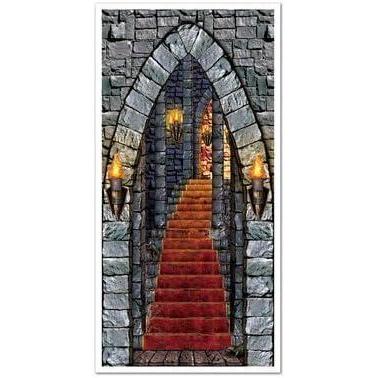 imageHalloween Castle Entrance Door Cover 30in X 5ft 1pkg Pkg3