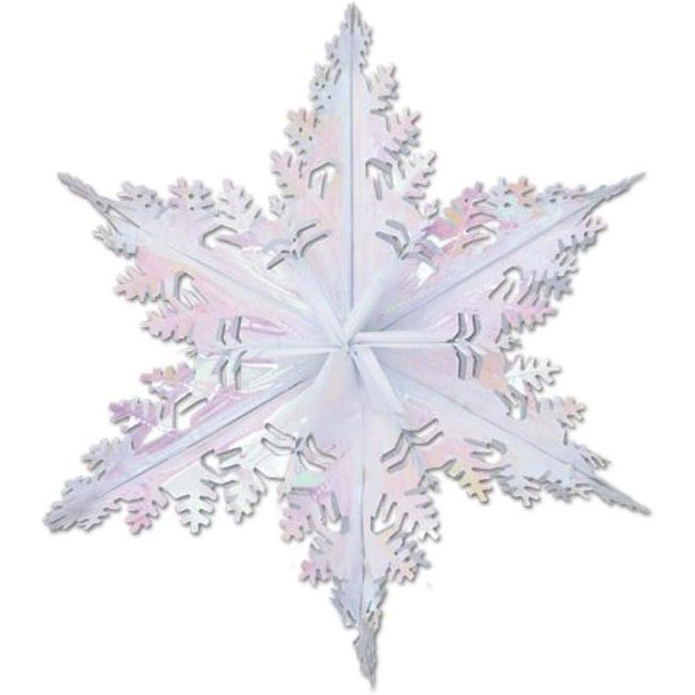 imageMetallic Winter Snowflake blue Party Accessory  1 count 1PkgOpalescent