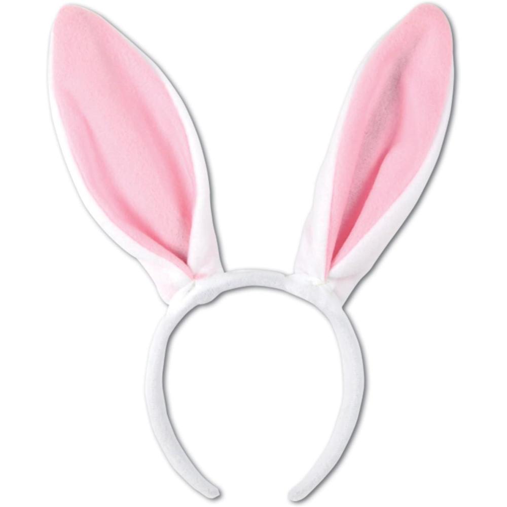 imageSoftTouch Bunny Ears white ampamp pink Party Accessory 1 count 1Pkg