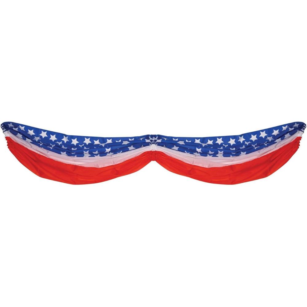 imageStars ampamp Stripes Fabric Bunting  5 feet 10 inch
