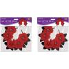 Beistle 00842, 2 Piece Day of the Dead Red Floral Headband, One Size Fits Most