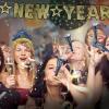 Beistle 100 Count Midnight Horns Happy New Year Design, Elegant NYE Noisemaker Accessories and Festive Party Favors for Celebrations, 9″, Blue/Gold/Black