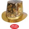 Beistle 12 Champagne New Year Hi-Hats, Elegant NYE Countdown Headwear, Gold Cheers! New Year Design, Top-Hat Party Accessories and Favors