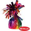Beistle 12 Count Rainbow Metallic Plastic Wrapped Balloon Weights for Birthday Parties, Colorful Celebrations and Pride Events, Table Decorations for Any Theme, 6 Oz(Rainbow)